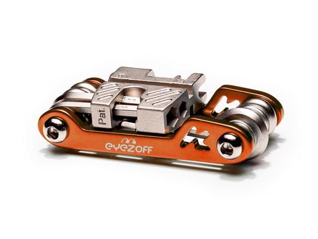 EyezOff Folding Bicycle Multi Tool With 18 Functions (Orange/Silver)