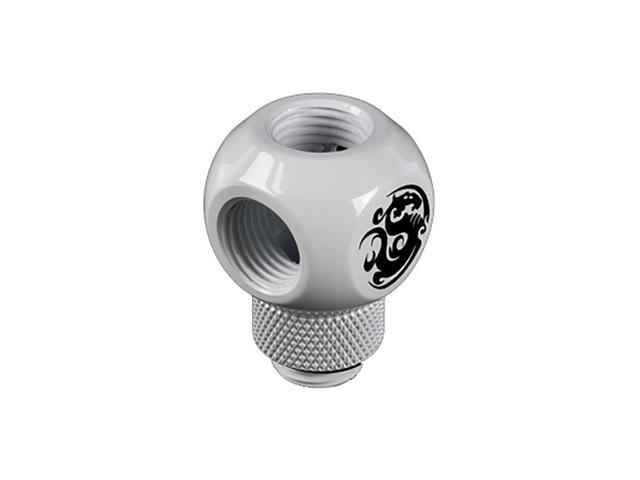 Bitspower G1/4' Q-Rotary Extender Fitting with Triple G1/4' Female Ports, Rotary, Deluxe White