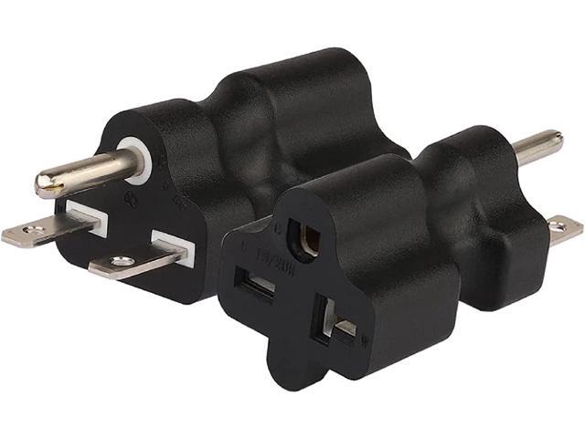 6-15P TO 6-15R & 6-20R, 6-15P Male to Nema 6-15/6-20R Comb Female AC Adapter, 15Amp 250V to 20Amp AC Power Adapter,2-IN-1 6-15P TO 6-20R /6-15R...