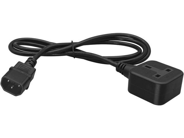 C14 to UK Female Socket Long Power Cord Plug, 6ft/1.8m,Quality UPS Power Cable IEC320 C14 Male Plug to UK BS1363 Female Socket Power Extension Cord...