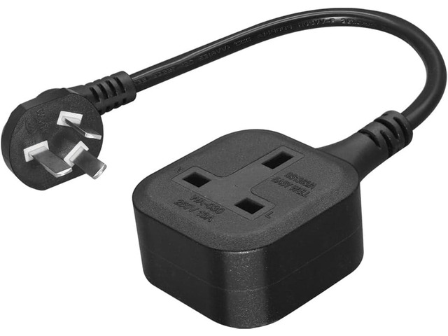 AU to UK Short Power Cord Plug, Australia/ New Zealand AS3112 /NZS3112 Male Plug to UK...