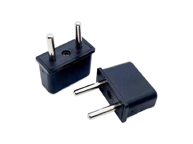 5 Pack 2-Prong US To EU Travel Plug Adapter Power Converter,Euro US Plug Adapter,US EU Plug Adapter Electrical Adapter,EU4.0mm Power Adapter
