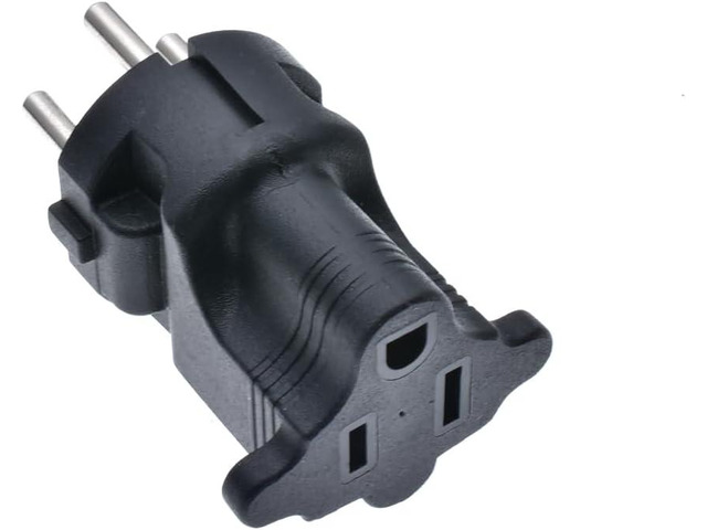 Israel US Plug Adapter Power Converter,USA NEMA 5-15R Female Receptacle to Israel Male Electrical Adapter,Israel to US 3 Prong Strandard NEMA 5-15R...