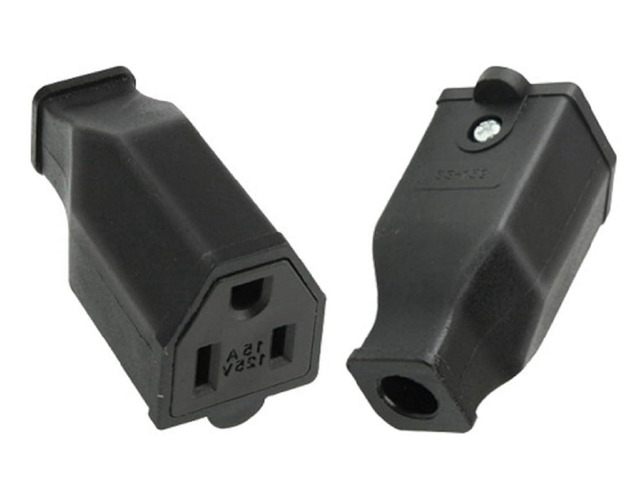 2-Pack US Standard 3 Prong Female socket Nema 5-15R DIY Power Converter Travel Plug Adapter,US Female connector, NEMA 5-15R Receptacle US DIY...