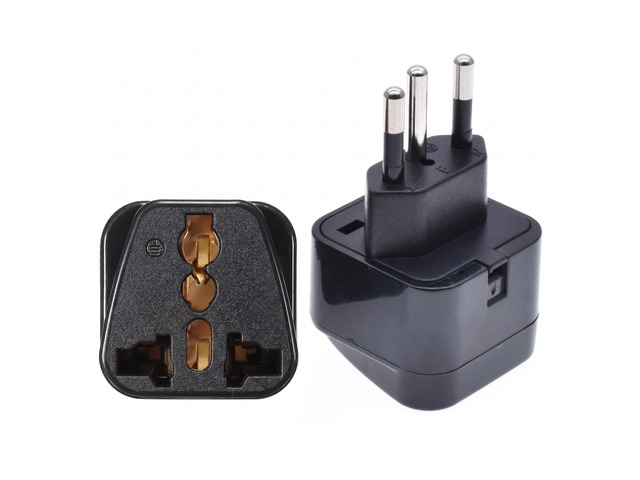 2 Pack Universal to Brazil Power converter Travel adapter,International to Brazil Brazilian Electrical Adapter,Brazil Travel Plug Adapter
