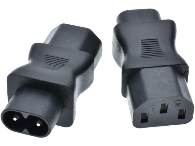 (2 Pack) IEC C8 to C13 Power Converter Travel Plug Adapter,IEC 320 C13 to C8 Electrical...