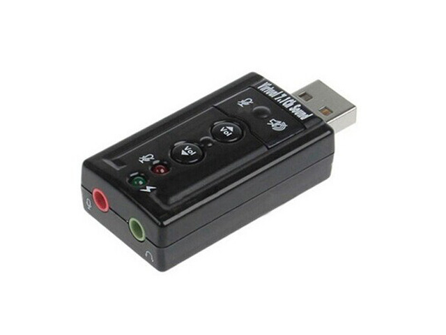 TeKit USB to 3D Sound Card Mic Speaker Audio Adapter 7.1 Channel for PC or Laptop