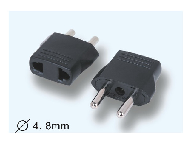 2PCS X USA US to EU Europe Travel Power Adapter Converter Wall Plug,Mini EU travel power adapter (Uses copper for excellent conductivity)