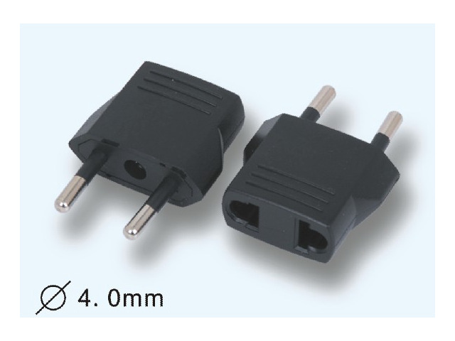 2PCSX USA US to EU Europe Travel Power Adapter Converter Wall Plug, Mini EU to US AU Po...