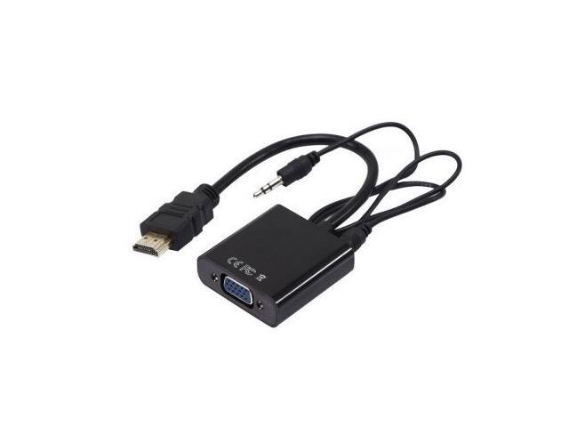 HDMI Male To VGA Female Video Converter adapter Cable with Audio,HDMI To VGA Video Conveter adapter Cable cord with audio,1080P resolution