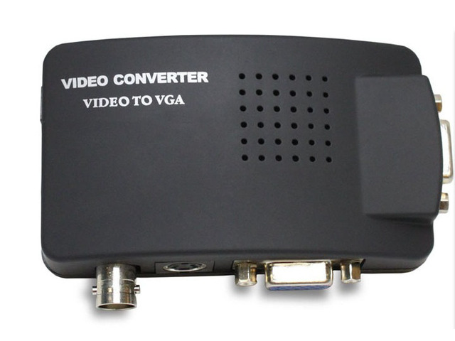 Tekit VGA/ Video/ S-video to VGA Converter Box Adapter switch for PC LCD Monitor,Video to VGA Video converter,BNC to VGA converter adapter box...