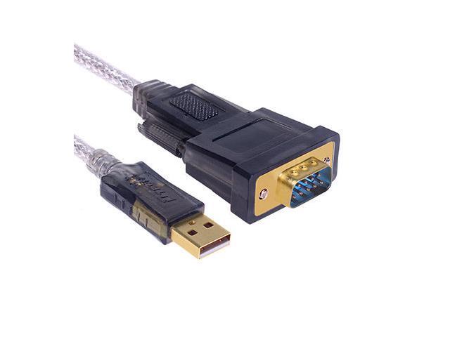 DTECH USB 2.0 Male TO SERIAL DB9 MALE (9 PIN) RS232 Converter CABLE ADAPTER (DT-5002A) 6ft/1.8m