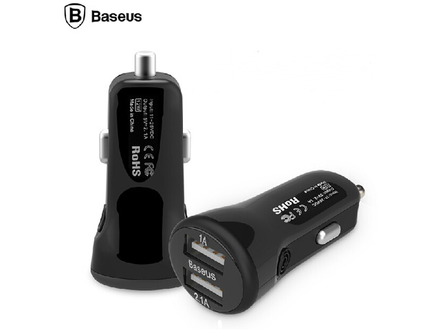 MFI certification Baseus 2-Ports 2.1A+1A Dual USB Car Charger For iPhone and ipad For Samsung cell phone,Car charger with 2 USB port out 1A+2.1A...