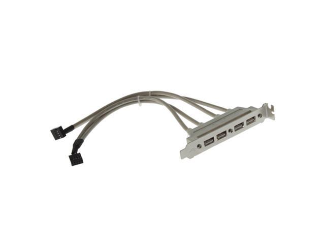 Mainboard 4-Port USB 2.0 Header Host Case Rear Panel Backup Bracket Extension