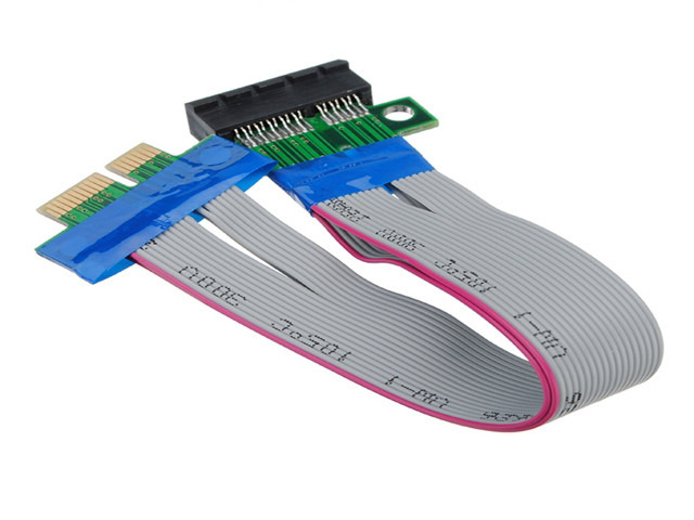 PCI-Expres PCI-E 1X Riser Card Extender Extension Ribbon Flex Relocate Cable for PC Com...