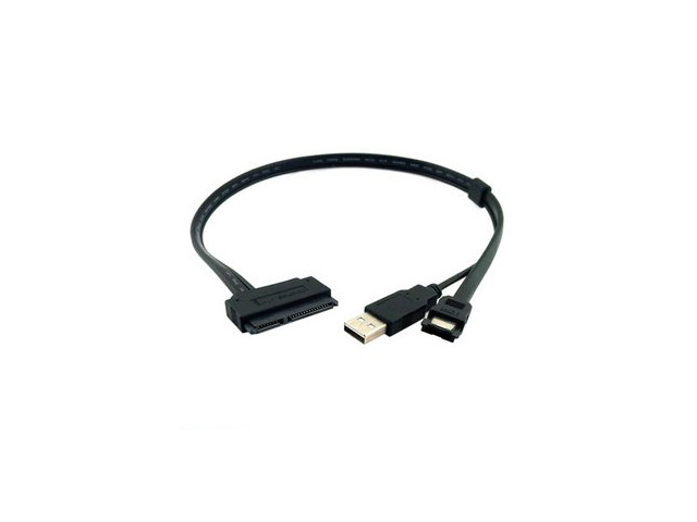 Power eSATA USB A male+eSATA male to SATA 22pin cable for 2.5' HDD 5V, 2.5' Hard Disk D...