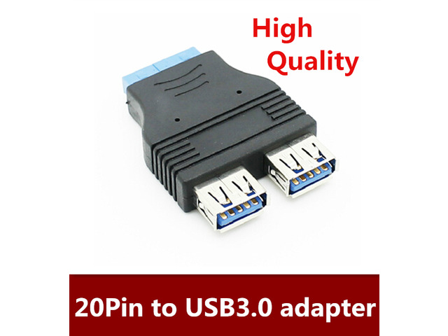 Motherboard 20pin Header Female to Dual USB 3.0 A Female converter Adapter connector,motherboard 20Pin to USB3.0 converter adapter,20Pin to...