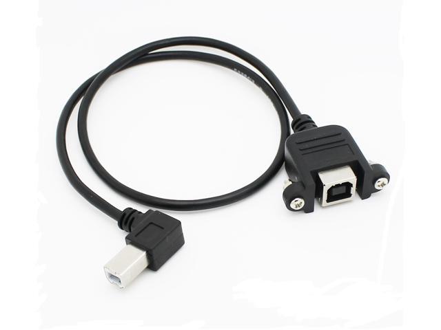 USB 2.0 B Type Male to Female Printer Scanner Hard Disk extension cable with screws for Panel Mount 3.28ft/100cm