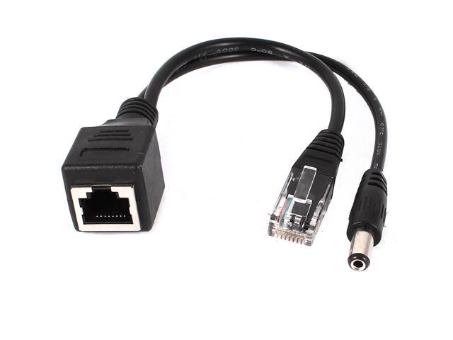 DC2.1 Female Power supply RJ45 Network Cable 8P POE Network camera Cable 8Pin Male to Female POE Rj45 Network Line Wire,RJ45 Female to RJ45 Male...