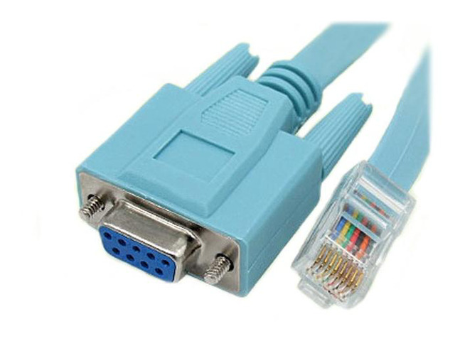 RJ45 Male to RS232 DB9 Female Converter Cat5 Ethernet Cable for Router Network Rollover...
