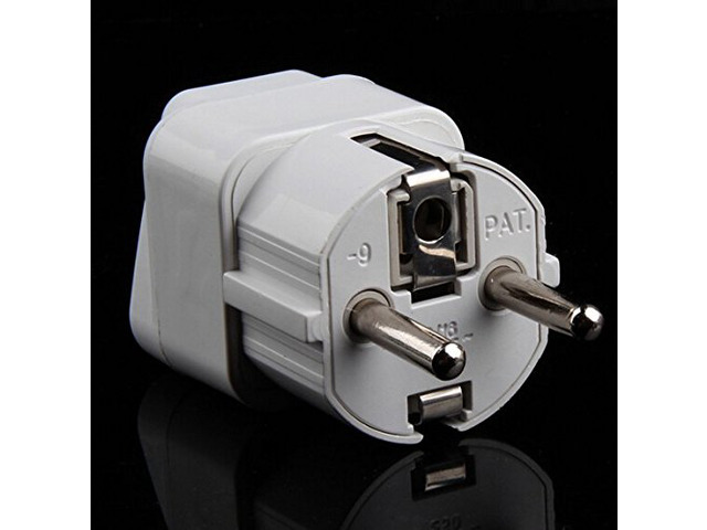 Grounded-Euro Universal Power Converter Electrical Adapter, European Schuko to World Travel Plug Adapter,Euro US Plug Adapter