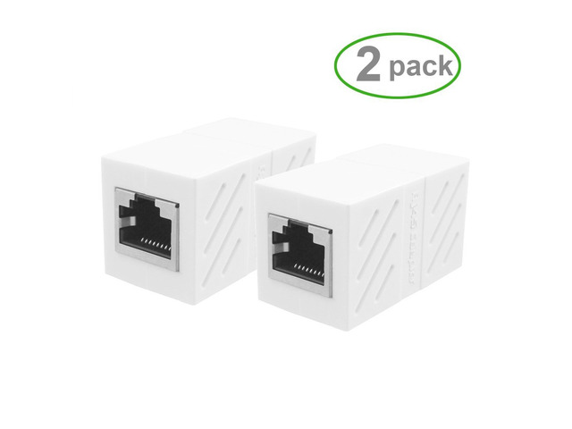 Ugreen (2 Pack) RJ45 Coupler In-Line Coupler Cat7/Cat6/Cat5e Ethernet Cable Extender Ad...