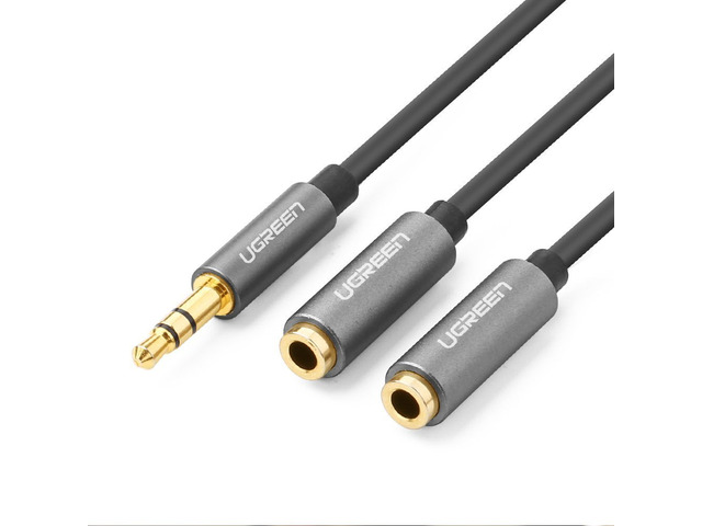 3.5mm Audio Stereo Y Splitter Cable 3.5mm Male to 2 Port 3.5mm Female for Earphone and Headset Splitter Adapter, for iPhone, Samsung, LG...