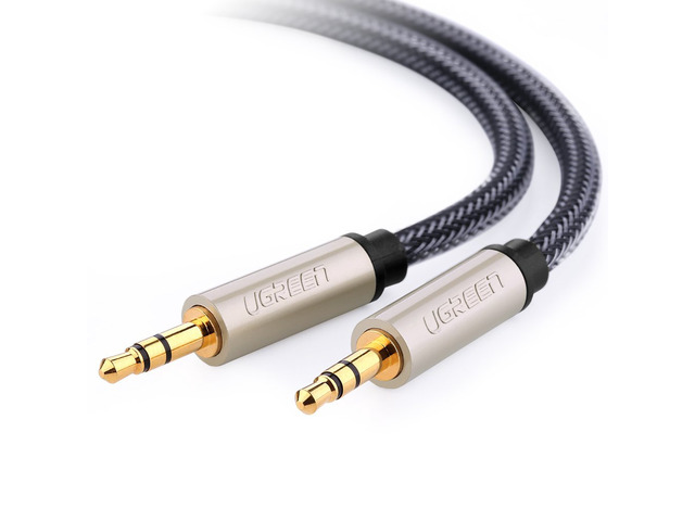3.5mm Male to Male Auxiliary Aux Stereo Professional HiFi Cable with Silver-Plating Copper Core, Gold Plated, Nylon Braid, Tangle-Free for for...