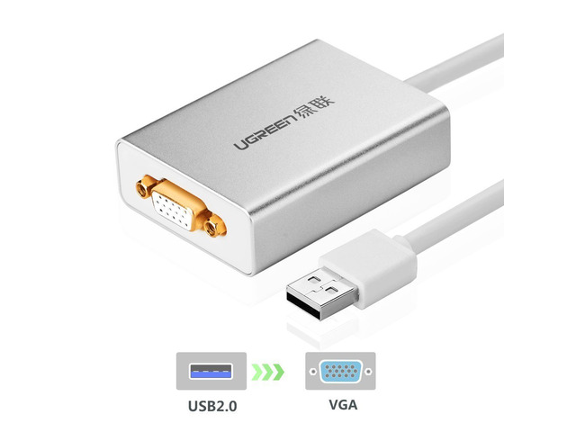 USB to VGA External Video Card Graphic Adapter for Multiple Monitors up to 1920x1200, Compatible with Windows 10/8.1/8/7/Vista/XP, Mac OS 10.6 to...