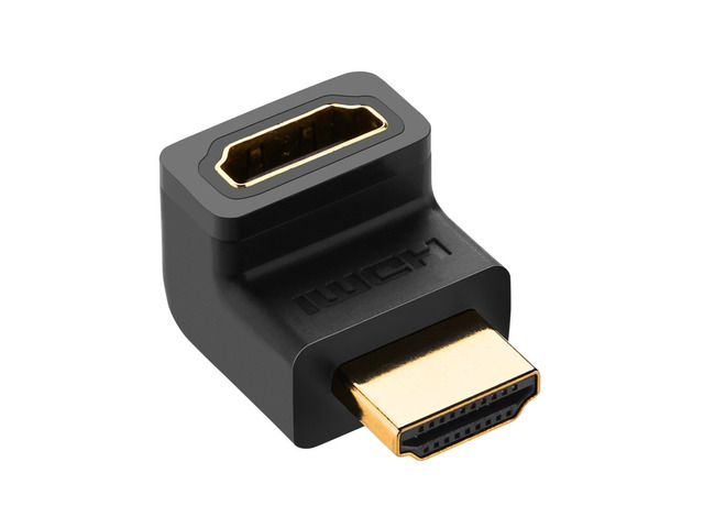HDMI 270 Degree Right Angle Adapter, Gold Plated High Speed HDMI Male to Female Connector Adapter 20110