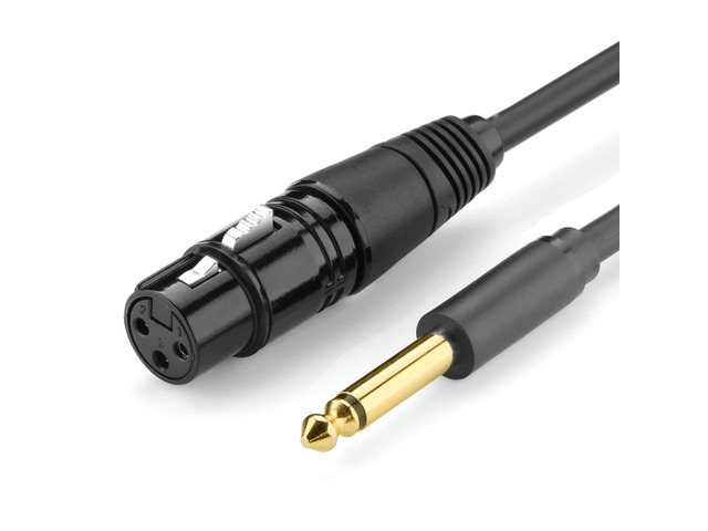6.35mm Jack Mono to XLR Cable, Male to Female lead, Professional Cable for Microphones,...