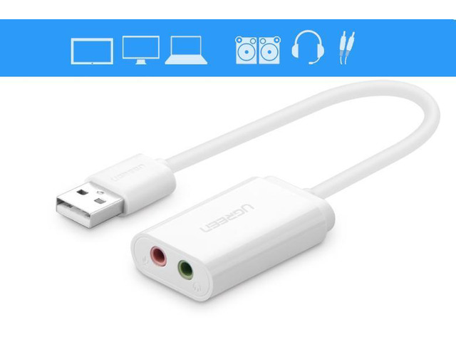 USB2.0 Sound Card External Audio Adapter with 3.5mm Stereo Speaker/Headphone and Microphone Jack,USB External Stereo Sound Adapter With Headphone...