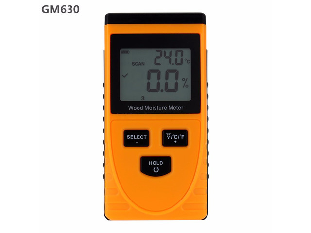 Professional Digital Wood Moisture Meter Temperature Humidity Tester Induction Moisture Tester LCD Display Hygrometer GM630,Portable Non-Invasive...