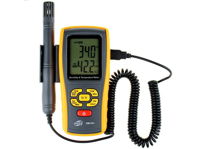 Digital LCD display thermo-hygrometer GM1361 2.5 Inch Separate temperature and humidity...
