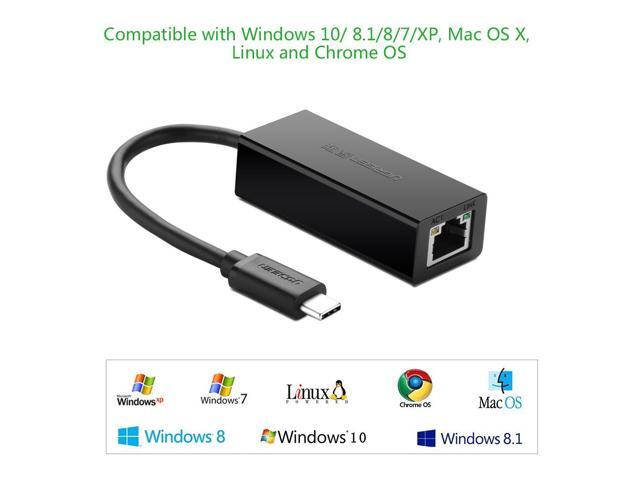 USB-C to Ethernet Wired Network Adapter 10/100 Mbps for New Macbook, Chromobook Pixel, Lenovo Yoga 900 13', and ASUS Zen AiO, Support Mac OS X,...