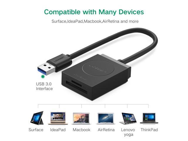 Ugreen USB 3.0 Card Reader, USB 3.0 Super Speed Card Reader for SDXC/SDHC/SD/MMC/RS-MMC/Micro SD/TF/Micro SDXC/Micro SDHC/UHS-I up to 5Gbps, Read...