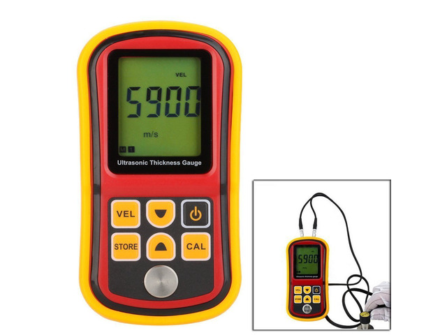 GM100 LCD Digital Ultrasonic Thickness Gauge Tester Depth Gauge + Sound Velocity Meter Range 1.2~220mm,Digital Ultrasonic Thickness Meter Tester...
