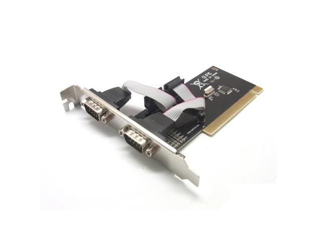 Tekit Dual RS-232 RS232 DB9 9 Pin Serial Port to PCI I/O Controller Card Adapter with 16C550 UART
