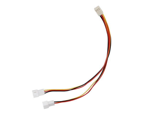 3-Pin Female to 2 x 3-Pin Male Computer Case Fan Y Splitter Power Connector Adapter Cab...