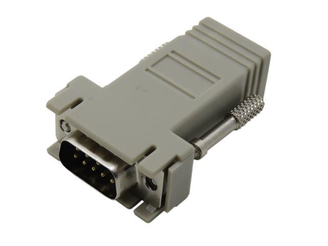 RJ45 female to DB9 RS232 Male com port Modular converter adapter, RS232 DB9 9Pin Female to RJ45 Male Modular Adapter Converter Connector Extender