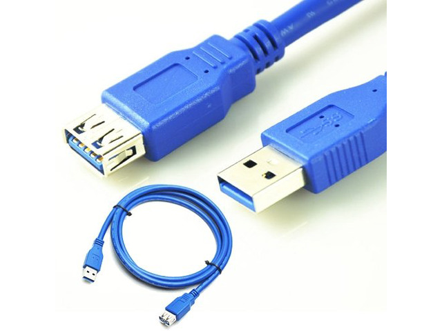 SuperSpeed USB 3.0 Type A Male to Female Extension Cable in Blue,USB3.0 M to USB3.0 F Converter cable 5ft/1.5m