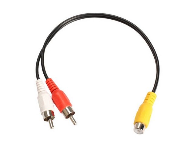 Colorful RCA Jack Femaleto 2 RCA Male Plug Y Splitter Audio Video AV Adapter Cable