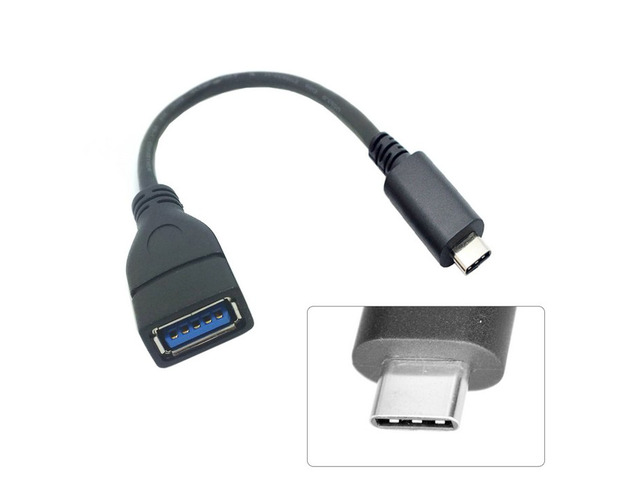 Tekit Reversible Design USB 3.0 3.1 Type C Male Connector to A Female OTG Data Cable for Tablet &Mobile Phone,10cm/0.3ft