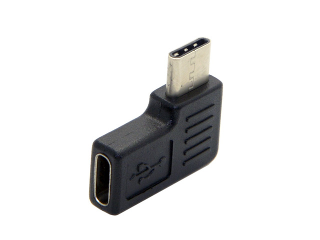 Right & Left Angled 90 Degree USB-C USB 3.1 Type-C Male to Female M/F Converter Extensi...