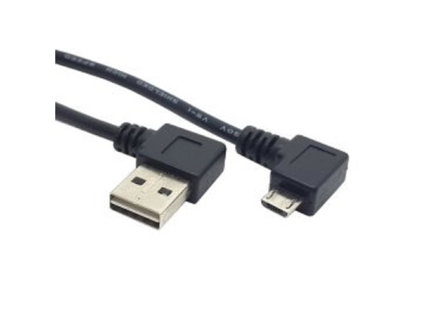 Reversible Left Right Angled 90 Degree USB 2.0 Male to Right Angled Micro USB 5Pin Male...