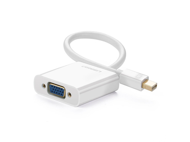 Mini DP to VGA Converter, Mini DisplayPort Male (Thunderbolt) to VGA Female Gold Plated Adapter for MacBook, MacBook Air, MacBook Pro, Mac Pro,...