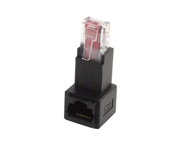 90 Degree Down Angled RJ45 8P8C FTP STP UTP Cat 5e Male to Female Lan Ethernet Network...