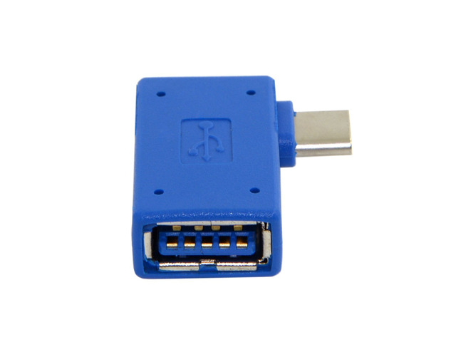 USB-C Type-C to USB 3.0 Female OTG Adapter 90 Degree Right Angled for Laptop & Cell Phone