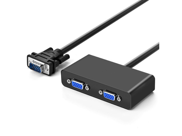 UGREEN VGA Splitter 1 in 2 Out Monitor Y Cable One Male to Two Female VGA SVGA Port with 1M Cable Support 1080P 60Hz for Laptop PC to Monitor...