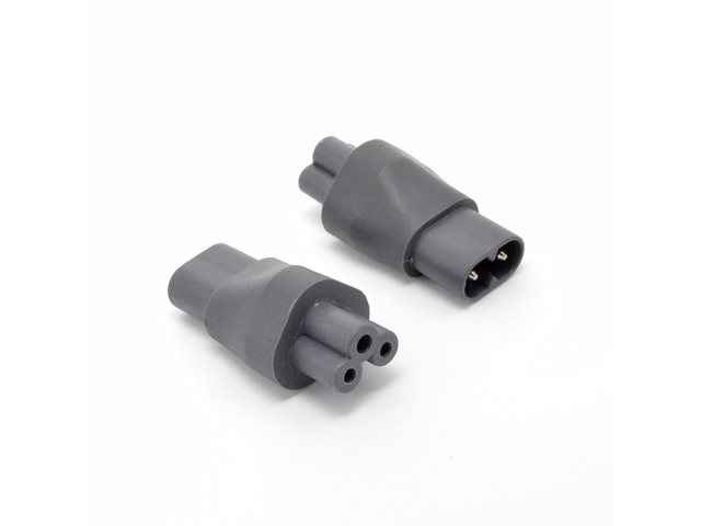 IEC 320 C5 to C8 Power Converter Travel Plug Adapter, IEC 3Pole Mickey Mouse Female to 2Pole Figure 8 Male Power Adapter, IEC C8 to C5 Electrical...